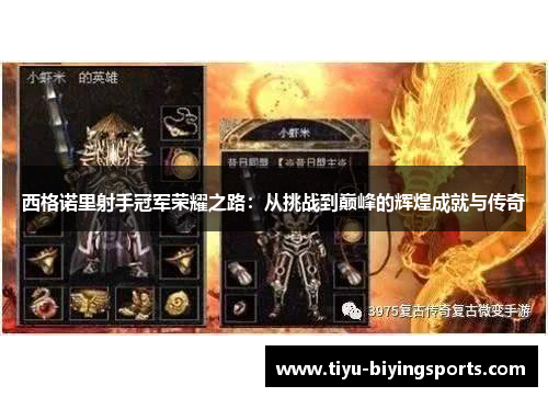 西格诺里射手冠军荣耀之路:从挑战到巅峰的辉煌成就与传奇 西格诺里射手冠军荣耀之路:从挑战到巅峰的辉煌成就与传奇