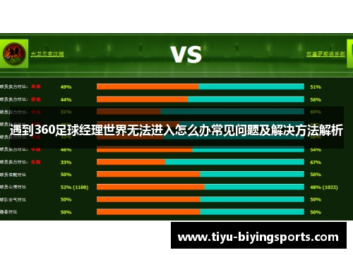 遇到360足球经理世界无法进入怎么办常见问题及解决方法解析